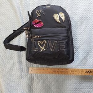 Victoria Secret Black Embellished Backpack New